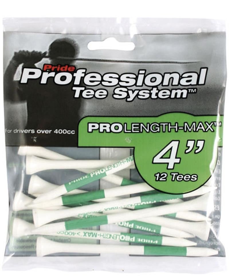 Pride Professional Tee System Prolength Max Green drevené týčka 101mm (4"), 12ks