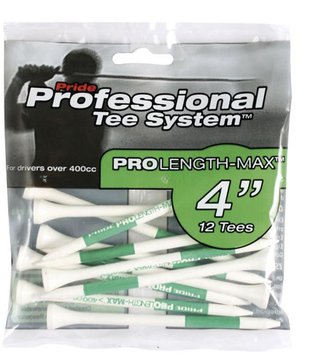 Pride Professional Tee System Prolength Max Green drevené týčka 101mm (4"), 12ks
