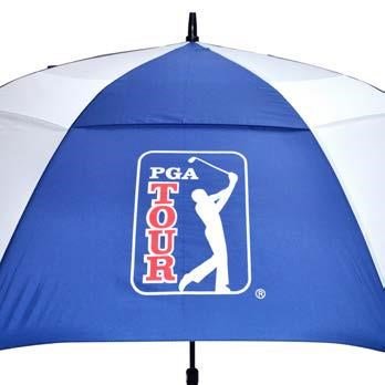 PGA Tour Windproof Double Canopy 62" dáždnik, bielo/modrá