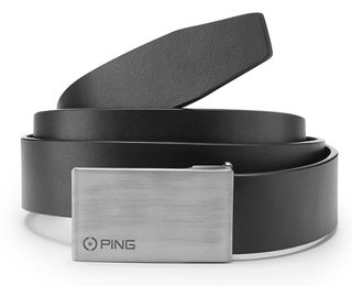 PING Hughes Leather mens golf belt, čierny