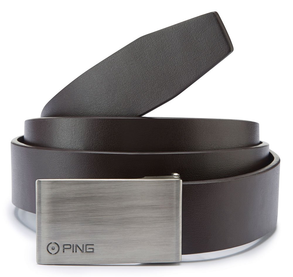 PING Hughes Leather pánsky golfový opasok, hnedý