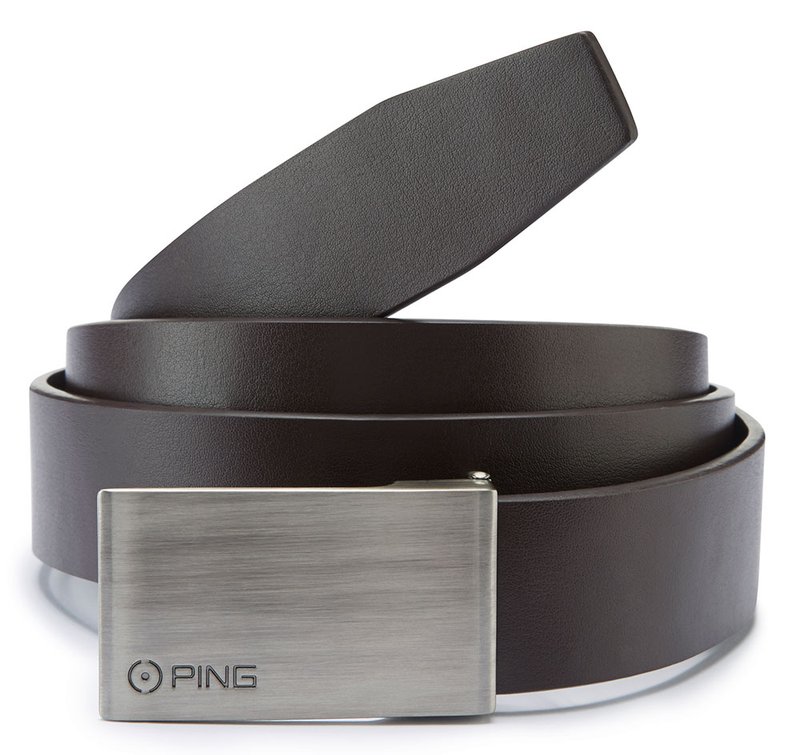 PING Hughes Leather pánsky golfový opasok, hnedý