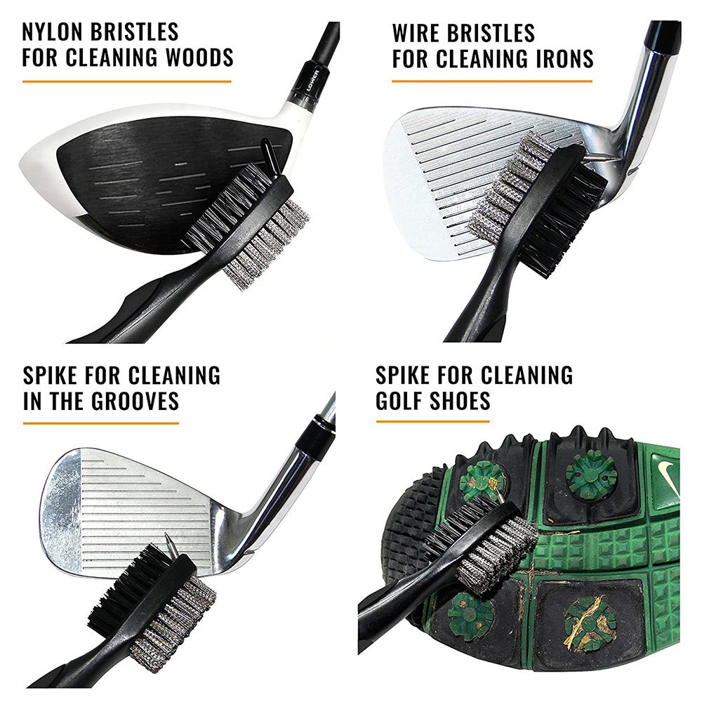 PGA Tour Club Brush and Groove Cleaner, čierna