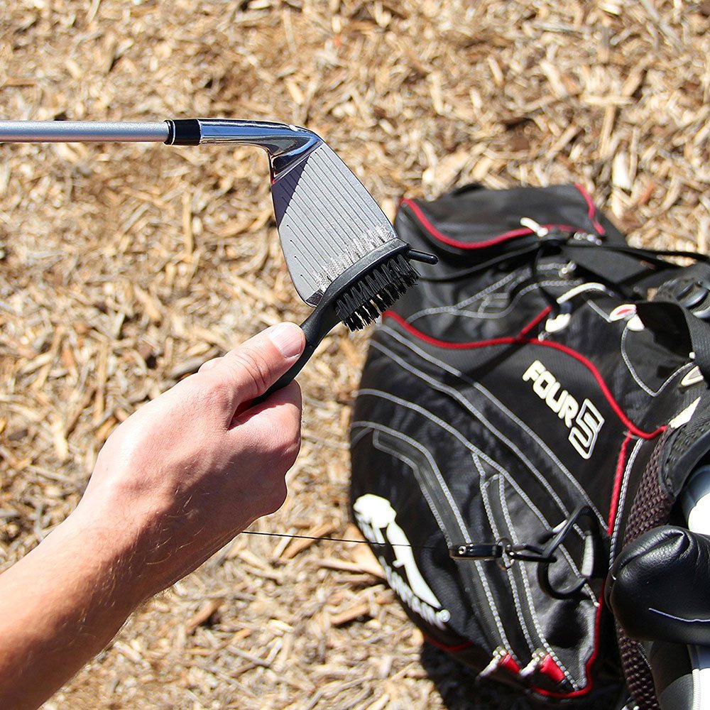 PGA Tour Club Brush and Groove Cleaner, čierna