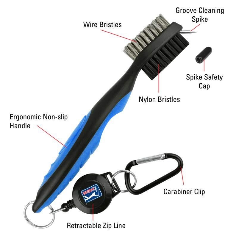 PGA Tour Club Brush and Groove Cleaner, čierna