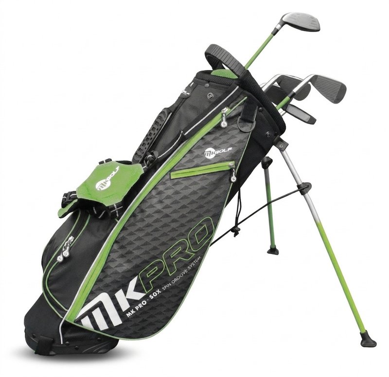 MKids Pro Junior Golf Half Set 57" (145cm/9-11Y) juniorský golfový set, grafit, + stand bag, zelený