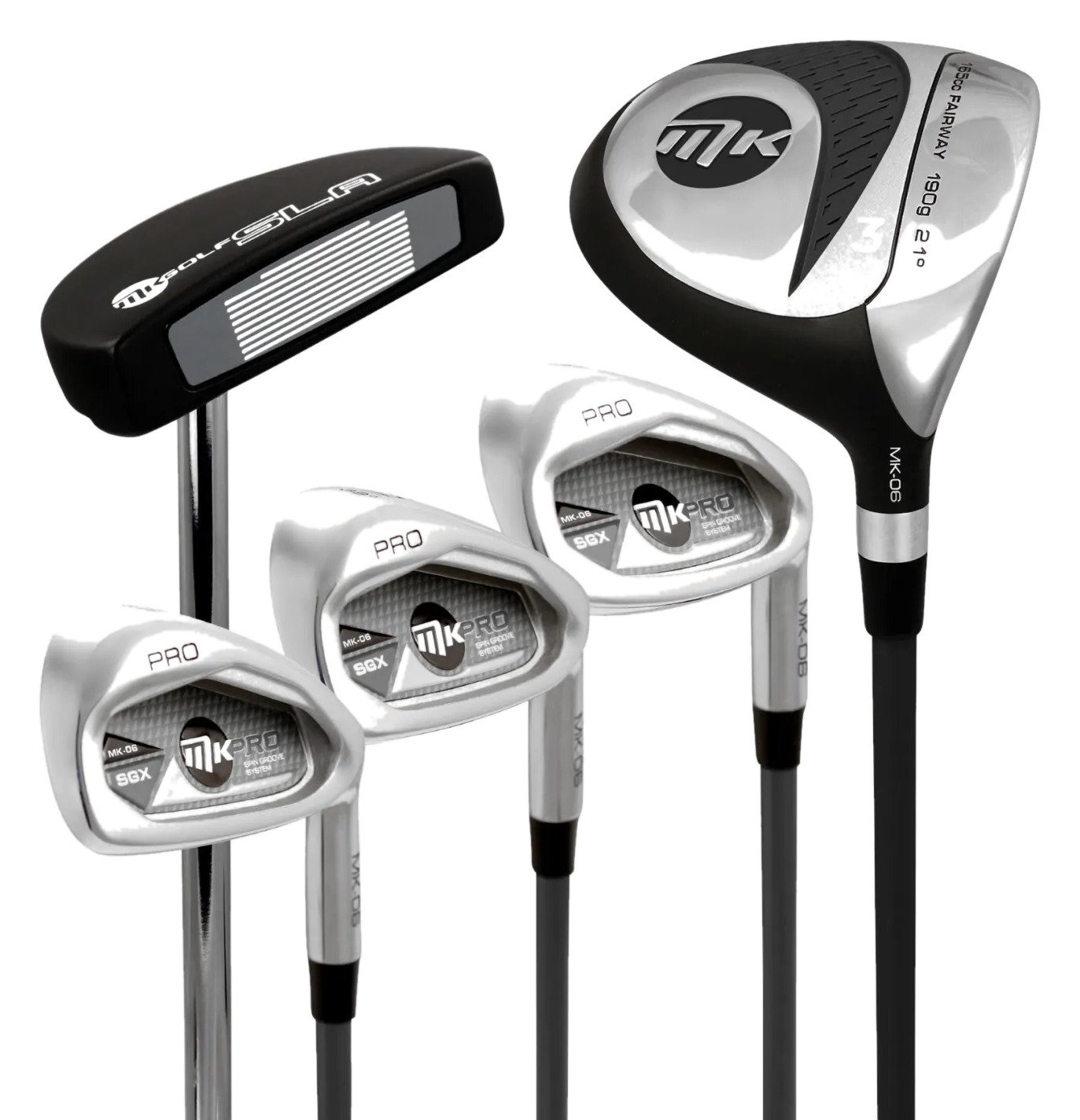 MKids Pro Junior Golf Half Set 65" (165cm) juniorský golfový set, grafit, + stand bag, sivý