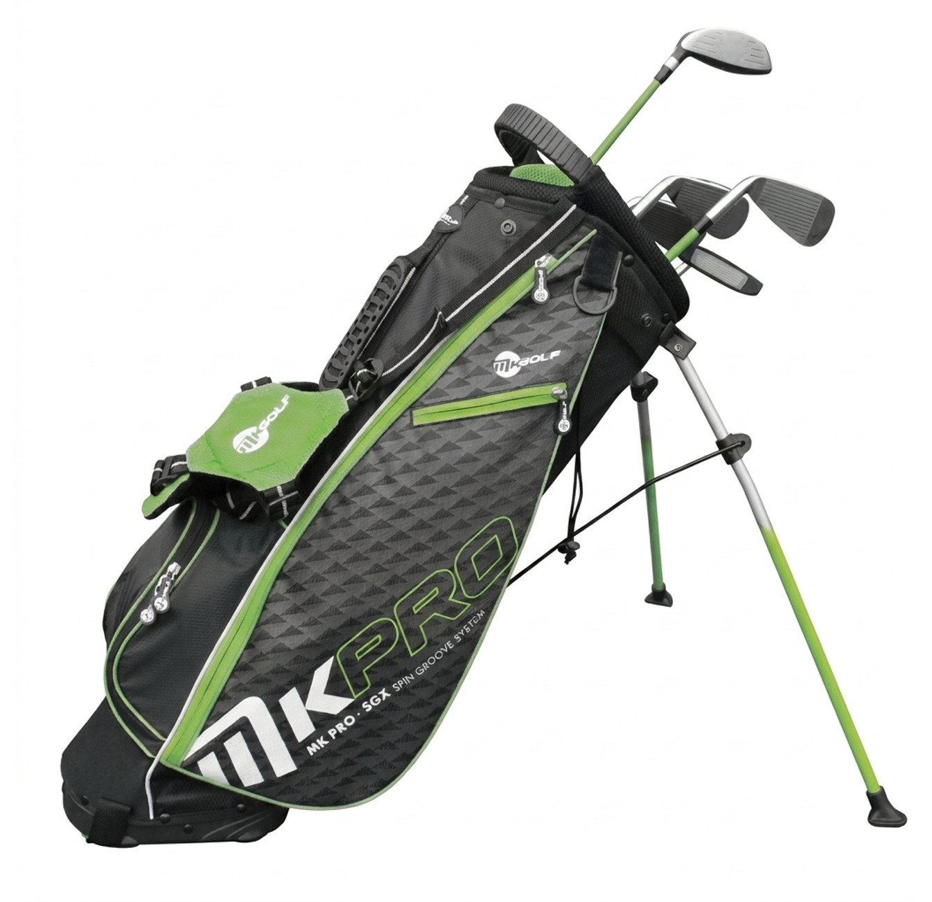 MKids Lite Junior 57" (145cm/9-11Y) juniorský golfový set so stand bagom, zelený