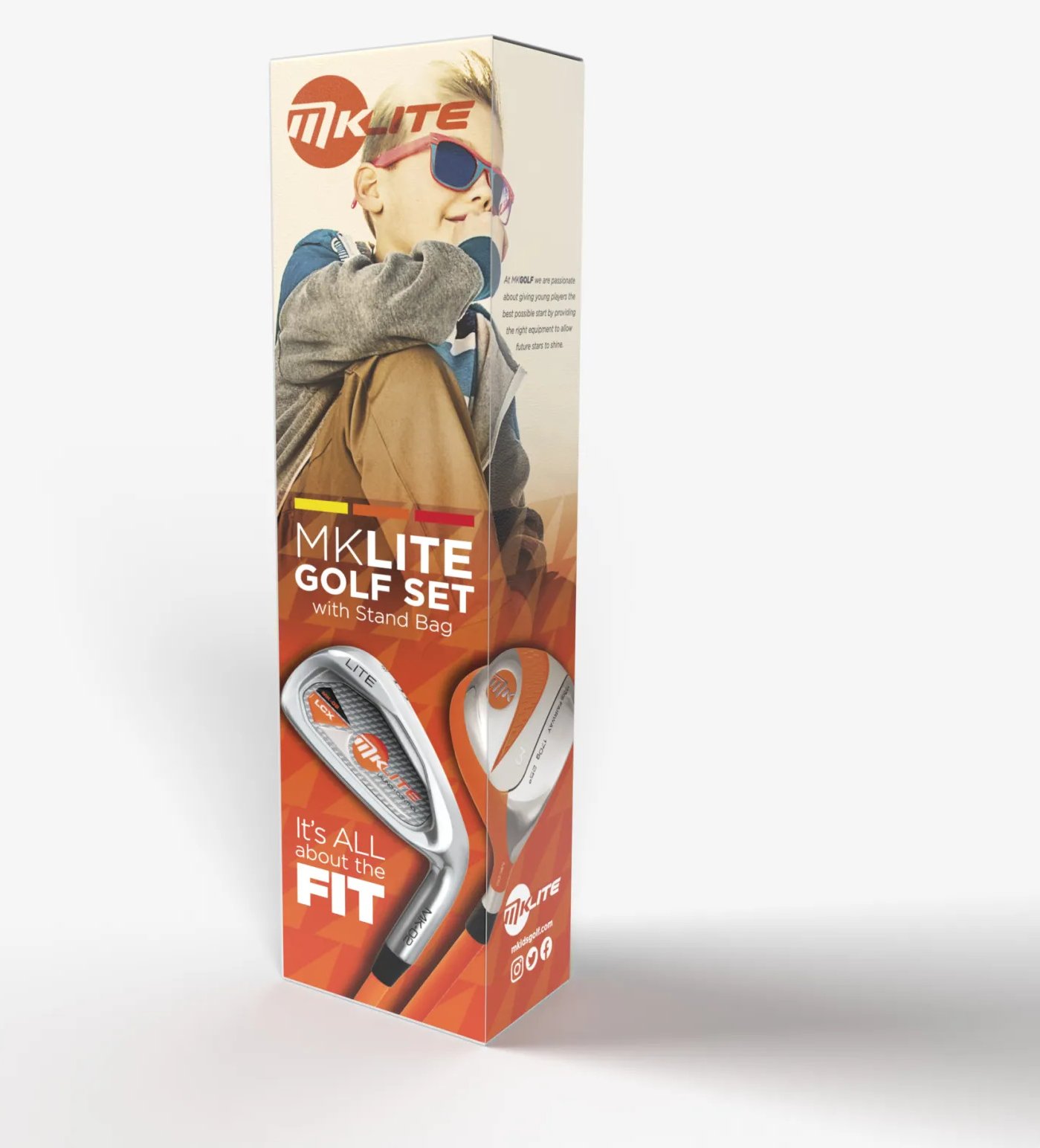 MKids Lite Junior golfový set, grafit, + stand bag, červený