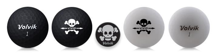 Volvik VIVID SKULL Edition golfové loptičky, mix barev