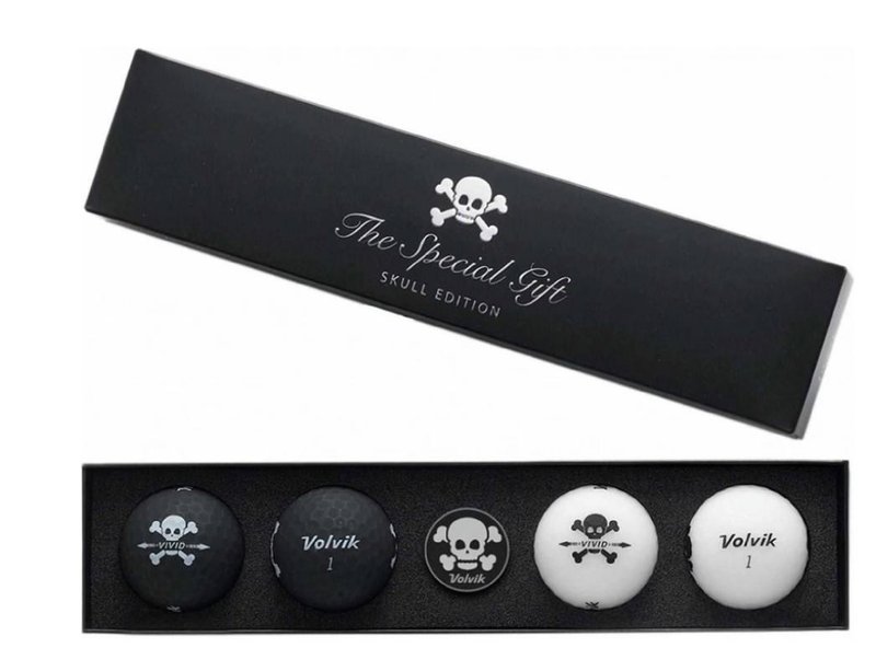 Volvik VIVID SKULL Edition golfové loptičky, mix barev