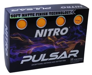 Nitro Pulsar golfové loptičky, oranžové