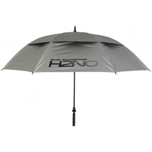 Sun Mountain H2NO UV 30SPF Dual Canopy automatický dáždnik, strieborná
