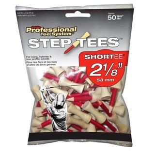 Pride Professional Tee System Step Tees červené drevené týčka 53mm (2 1/8"), 50ks