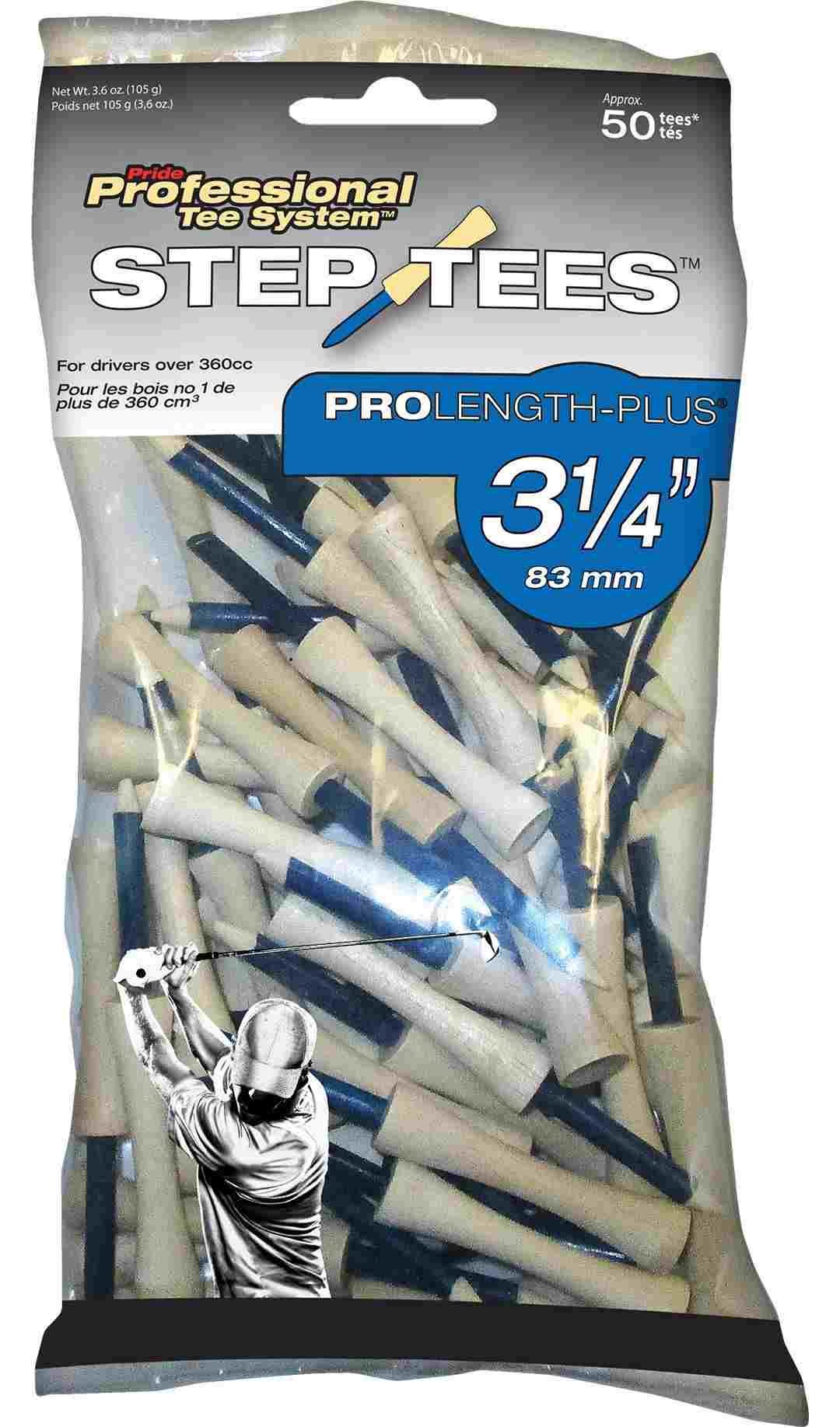 Pride Professional Tee System Pride Prolength Tees modré drevené týčka 3 1/4" (83mm), 50ks
