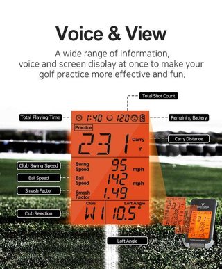 Voice Caddie Swing Caddie Launch Monitor SC200+ čierny