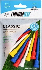 Lignum Tee 72mm (2 3/4") 12ks, mix farieb