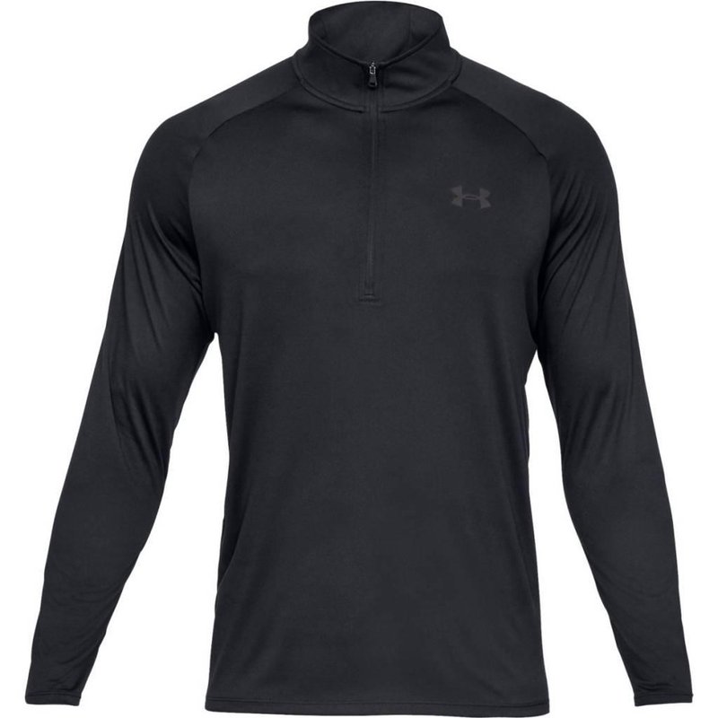 Under Armour Tech 2.0 1/2 Zip pánske tričko s dlhým rukávom, čierne