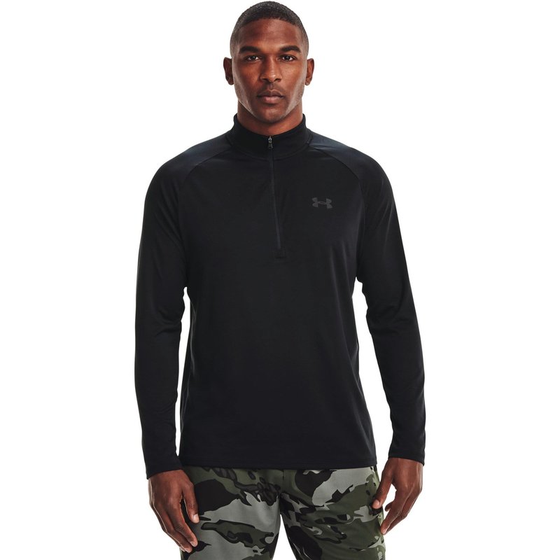 Under Armour Tech 2.0 1/2 Zip pánske tričko s dlhým rukávom, čierne