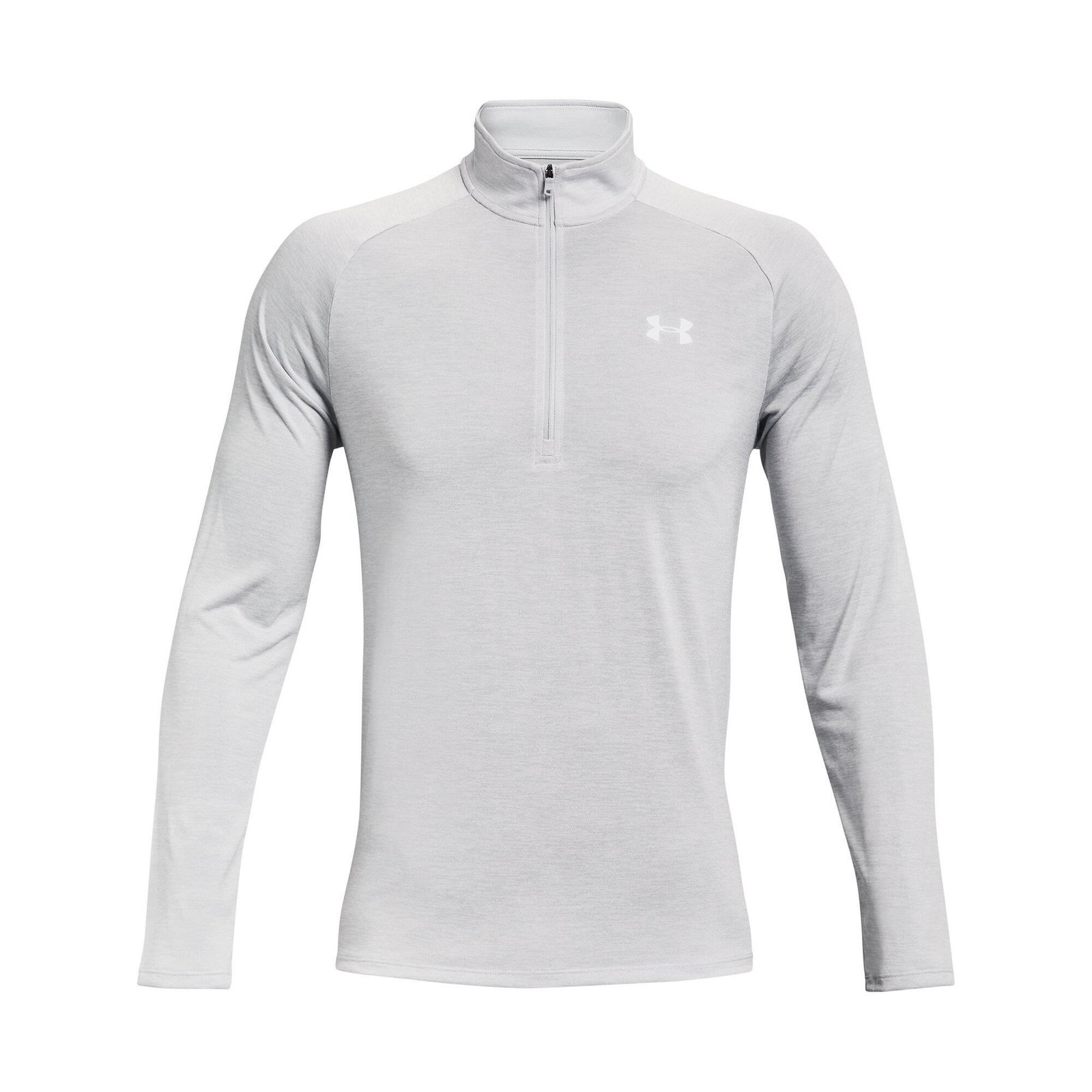 Under Armour Tech 2.0 1/2 Zip pánske tričko s dlhým rukávom, svetlo sivé