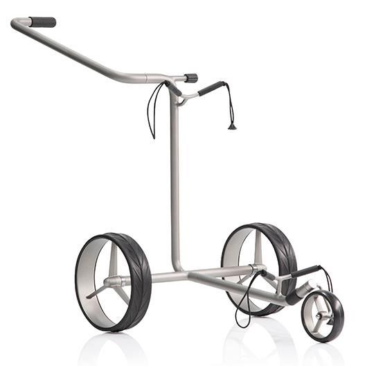 JuStar Silver 3-Wheeled manuálny vozík, titanium silver finish