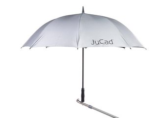 JuCad golfový dáždnik automatický s kolíkom 68", strieborná (UV ochrana)
