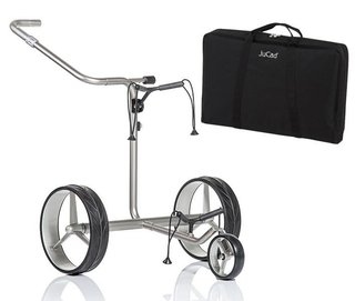 JuCad Junior Drive Stainless Steel elektrický vozík + prenosná taška JTT, strieborný