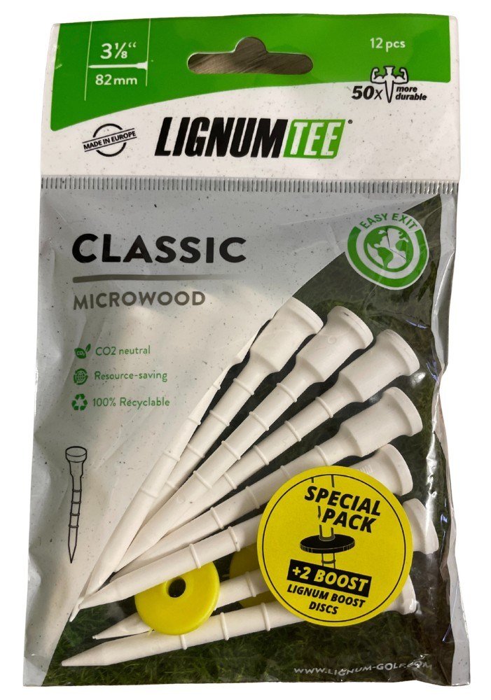 Lignum Tee 82mm (3 1/8") 10pack + disc týčka