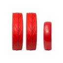 JuCad tires - 2 zadné kolesá, 1 predné koleso, červený