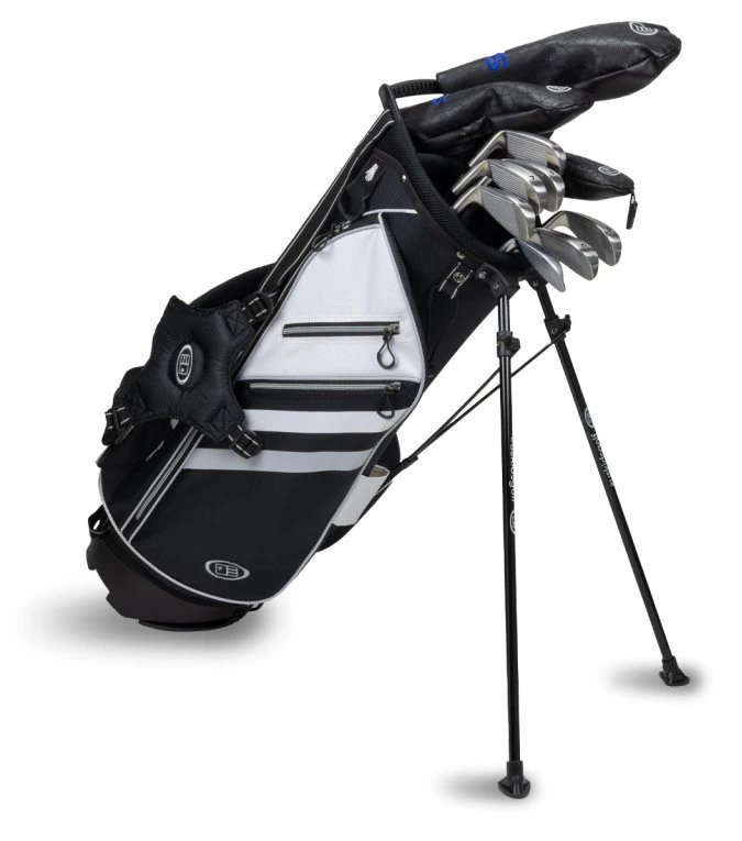 U.S. Kids Golf TS5-66 (167+cm) juniorský golfový set, grafit + stand bag, čierna/biela