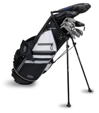 U.S. Kids Golf TS5-66 (167+cm) juniorský golfový set, grafit + stand bag, čierna/biela