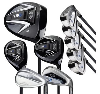 U.S. Kids Golf TS5-66 (167+cm) juniorský golfový set, grafit + stand bag, čierna/biela