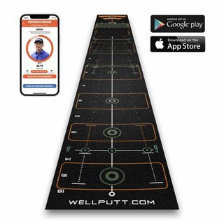 Wellputt Putting Mat - CLASSIC 13FT (4m), speed 10-11,5ft, čierna