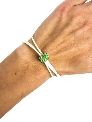 Ostatní Handmade Teraka náramok, typ 002, zeleno/biela