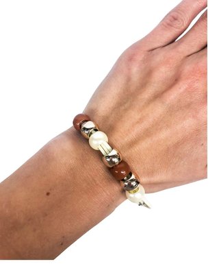 Ostatní Handmade Teraka náramok, typ 010, hnedá