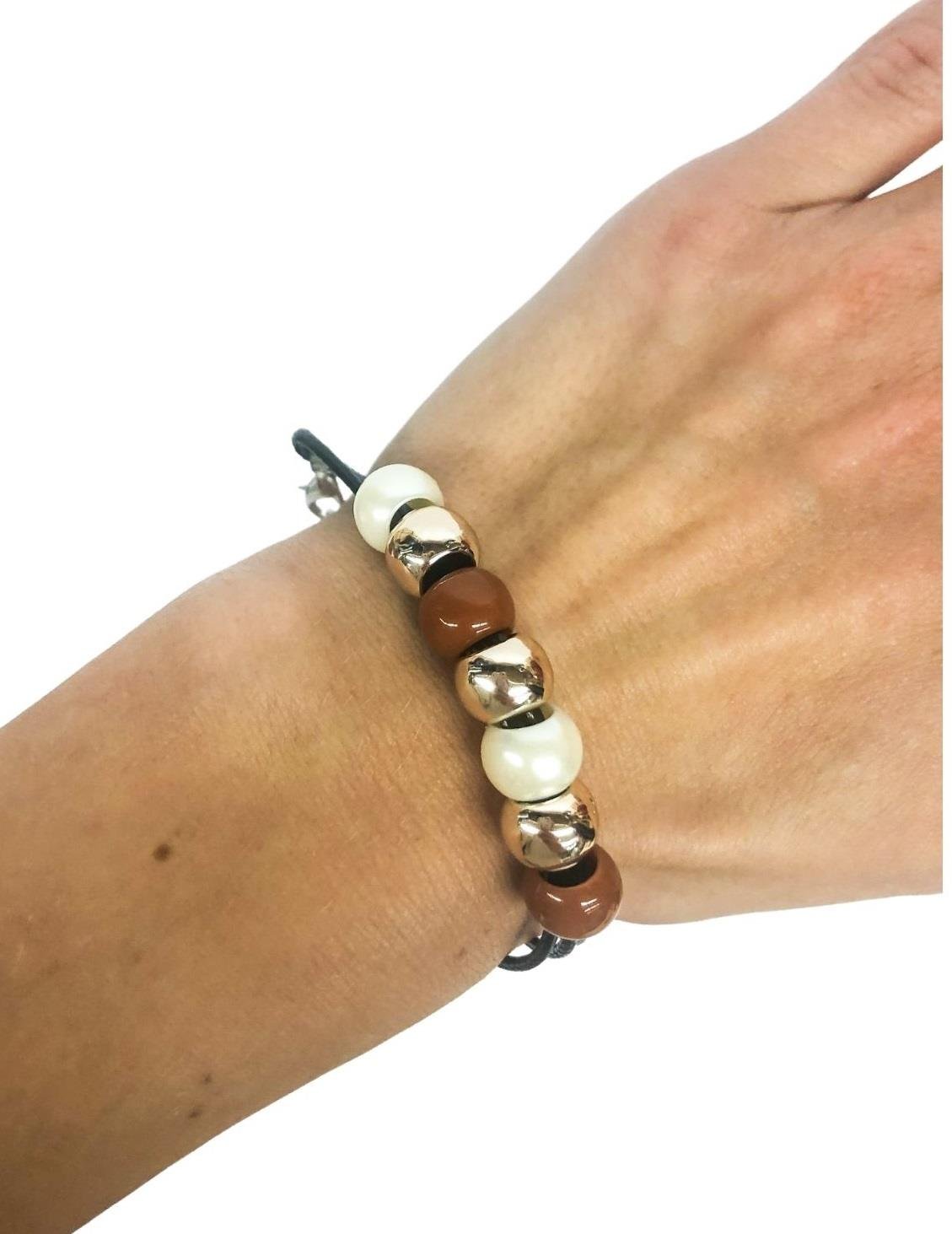 Ostatní Handmade Teraka náramok, typ 016, hnedá