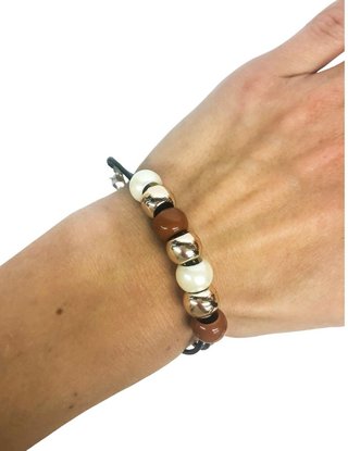 Ostatní Handmade Teraka náramok, typ 016, hnedá