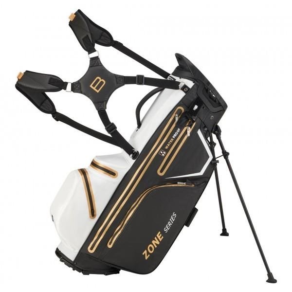 Bennington Zone Waterproof stand bag, black/white/gold