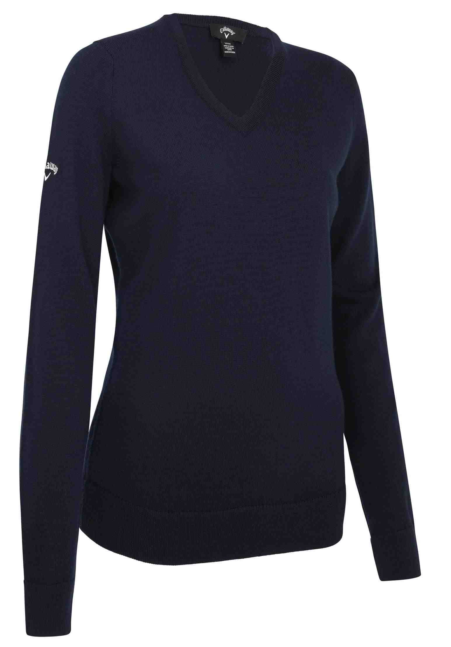 Callaway V-Neck Merino dámsky sveter, dark navy