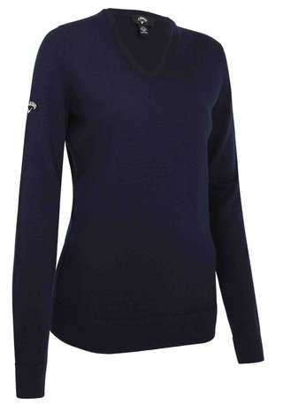 Callaway V-Neck Merino dámsky sveter, dark navy