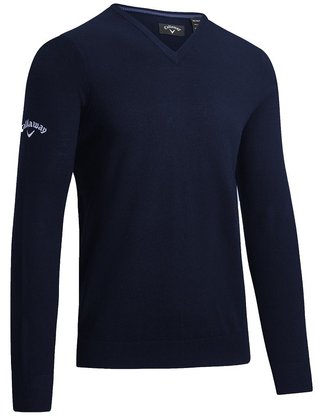 Callaway V-Neck Merino pánsky sveter, dark navy