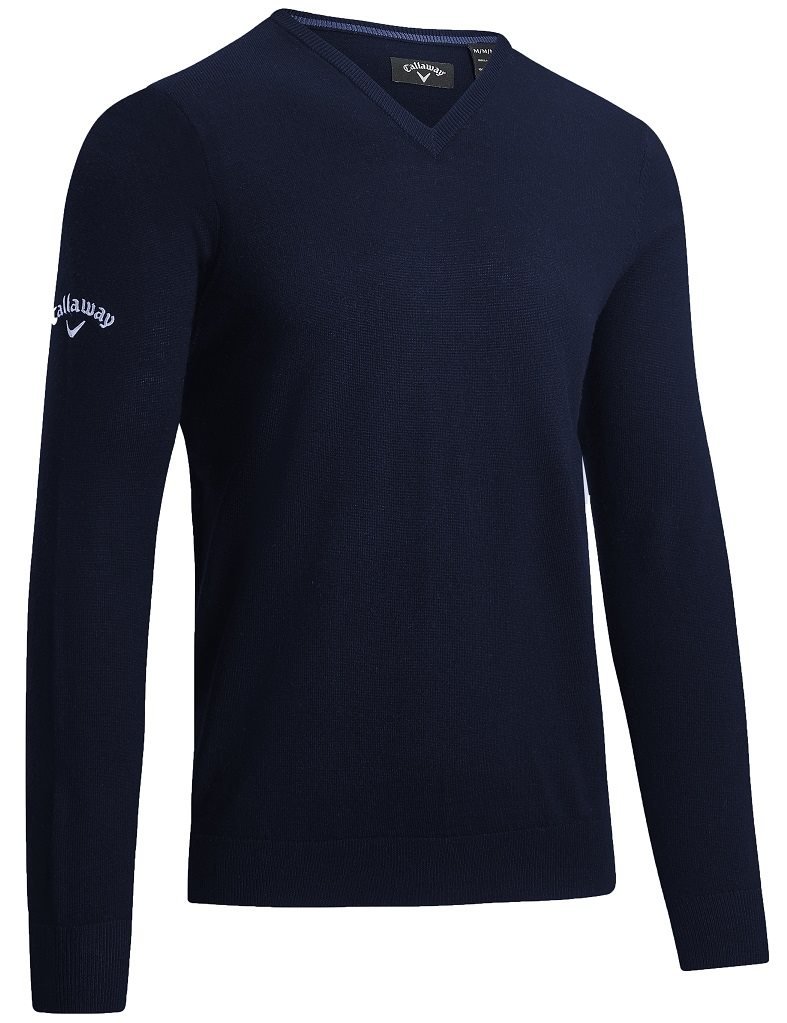 Callaway V-Neck Merino pánsky sveter, dark navy