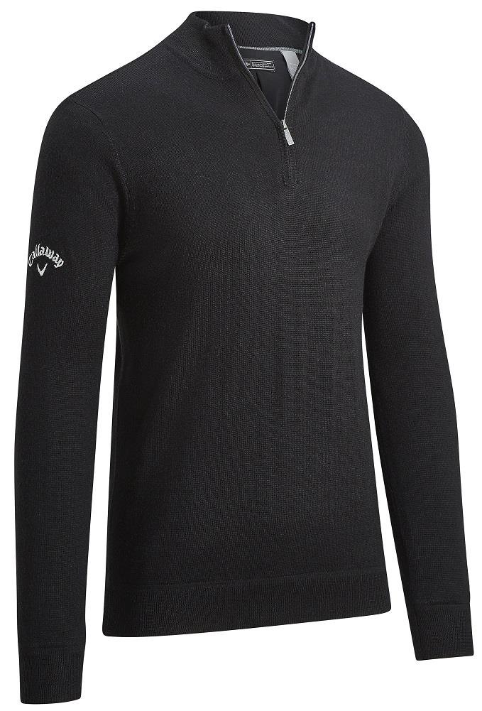 Callaway Windstropper 1/4 Zipped pánsky sveter, black INK