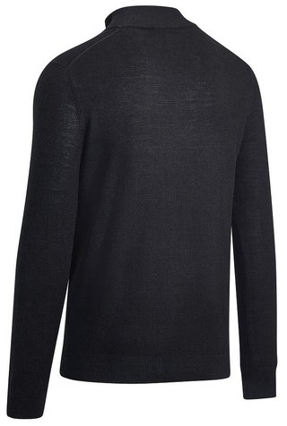 Callaway 1/4 Blended Merino pánsky sveter, black ink