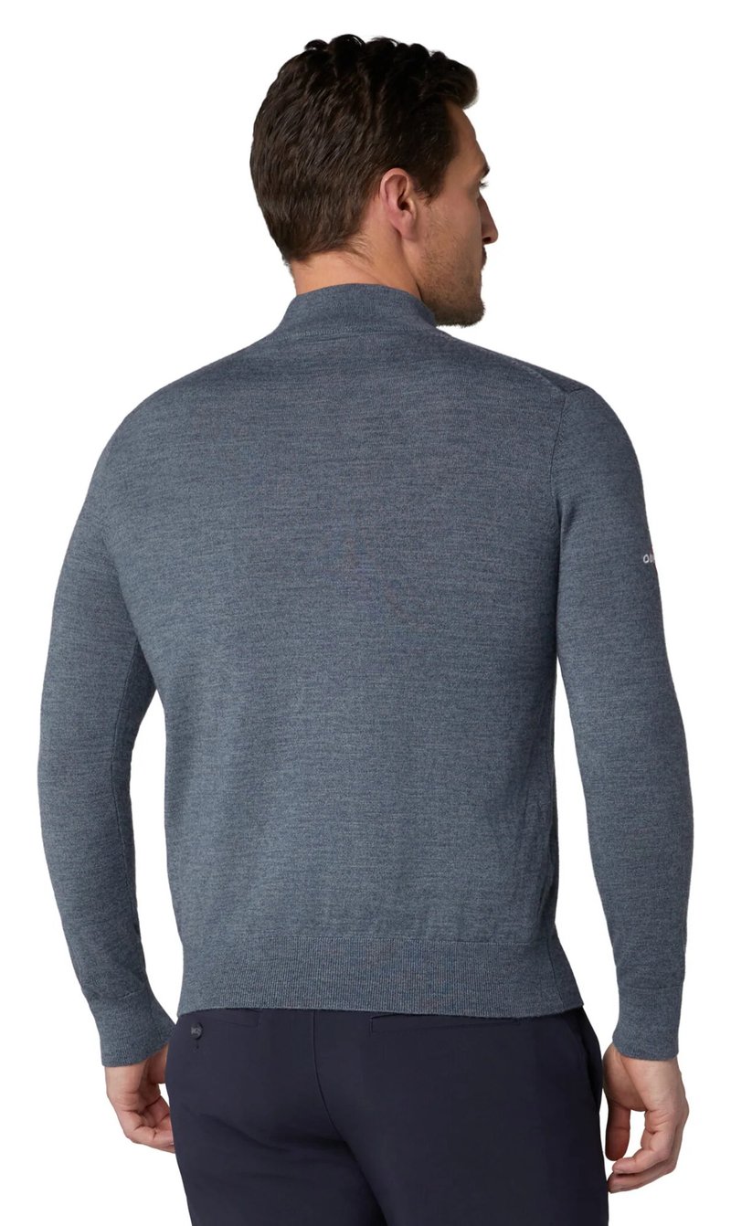 Callaway 1/4 Blended Merino pánsky sveter, steel heather