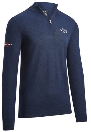 Callaway 1/4 Blended Merino pánsky sveter, navy blue