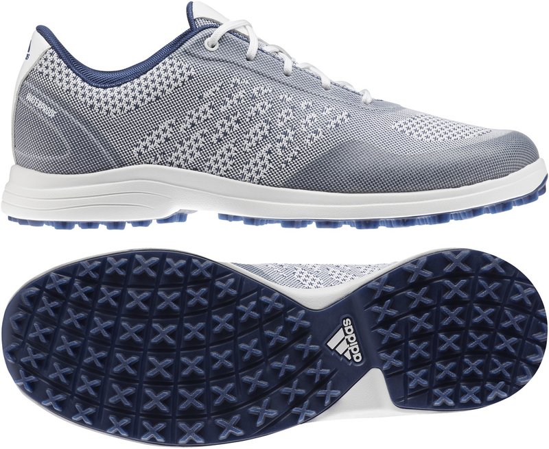 Adidas Alphaflex Sport Spikeless dámske golfové topánky, biela/indigo