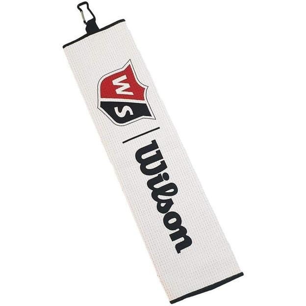 Wilson Staff Tri Fold golfový uterák 16"x21", biely