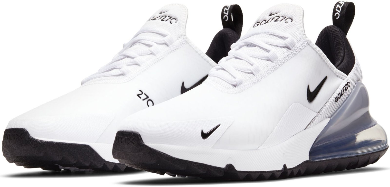 Nike Air Max 270G unisex golfové topánky, bielo/čierne/platinové