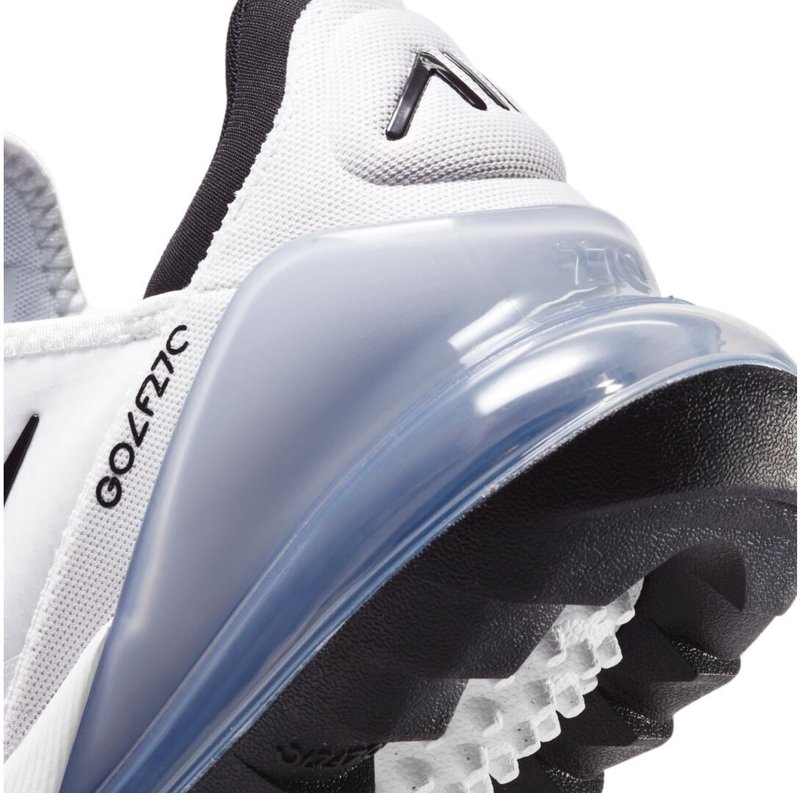 Nike Air Max 270G unisex golfové topánky, bielo/čierne/platinové